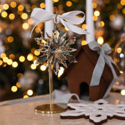 Personalised icicle Snowflake Christmas Ornament Crystal