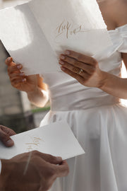 Wedding Vow books in calligraphy - set of 2