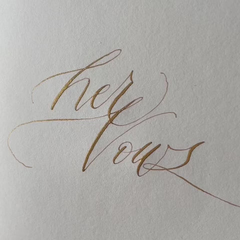 Load video: Wedding Vow books in calligraphy - set of 2