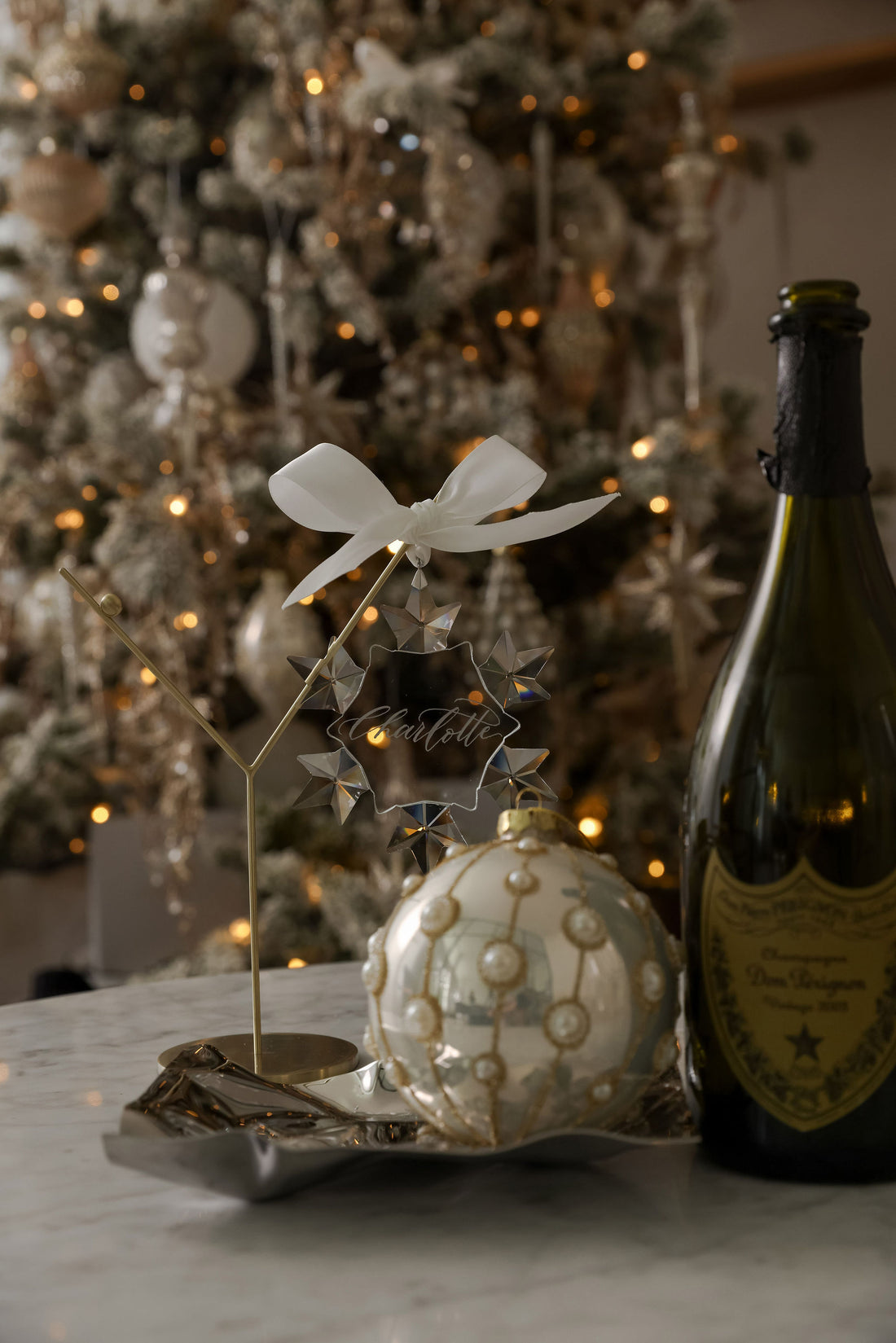 Personalised snowflake crystal decoration