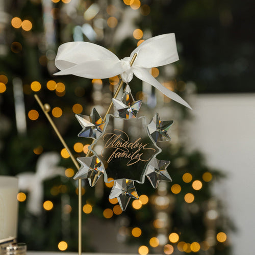 Personalised Snowflake Christmas decoration Crystal