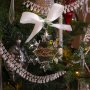 Babies First Ornament personalised crystal snowflake