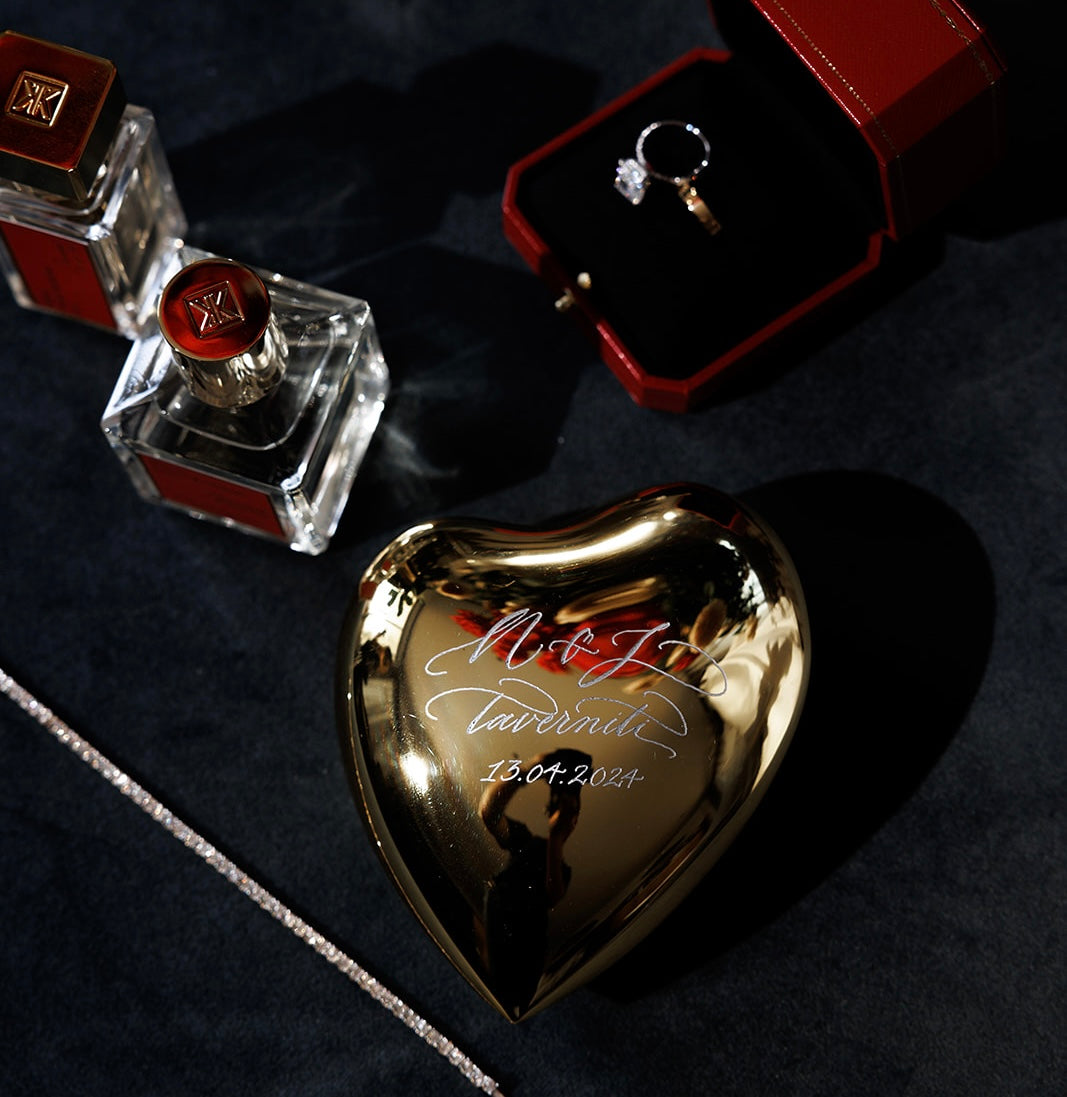 D'or hand engraved heirloom heart