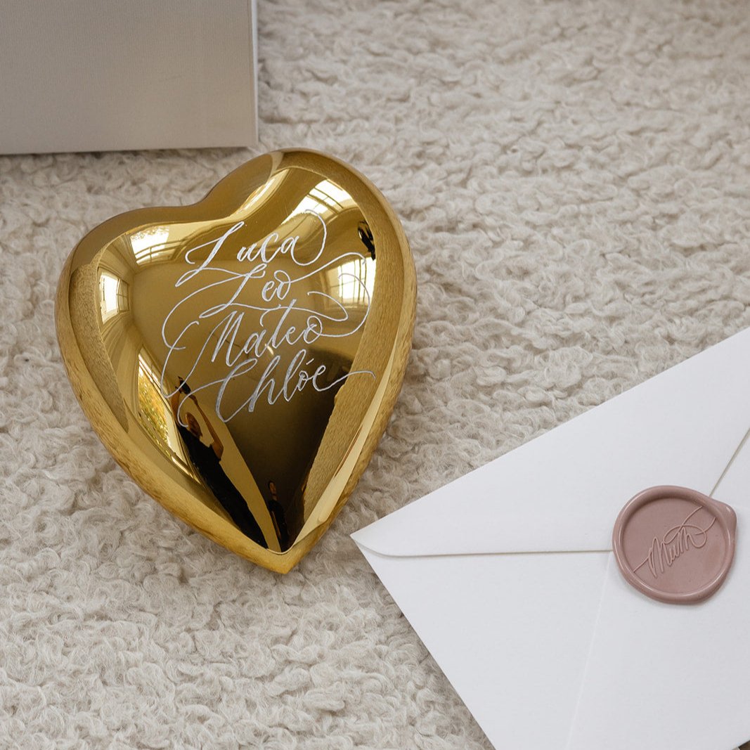 D'or hand engraved heirloom heart